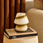 Dusklia - Zuri Mushroom Table Lamp - White